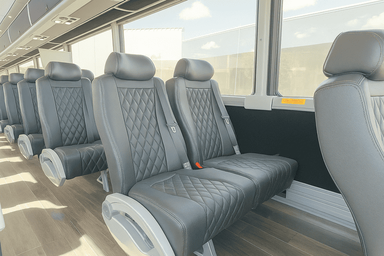 interior of Coach Bus Ontario charter bus