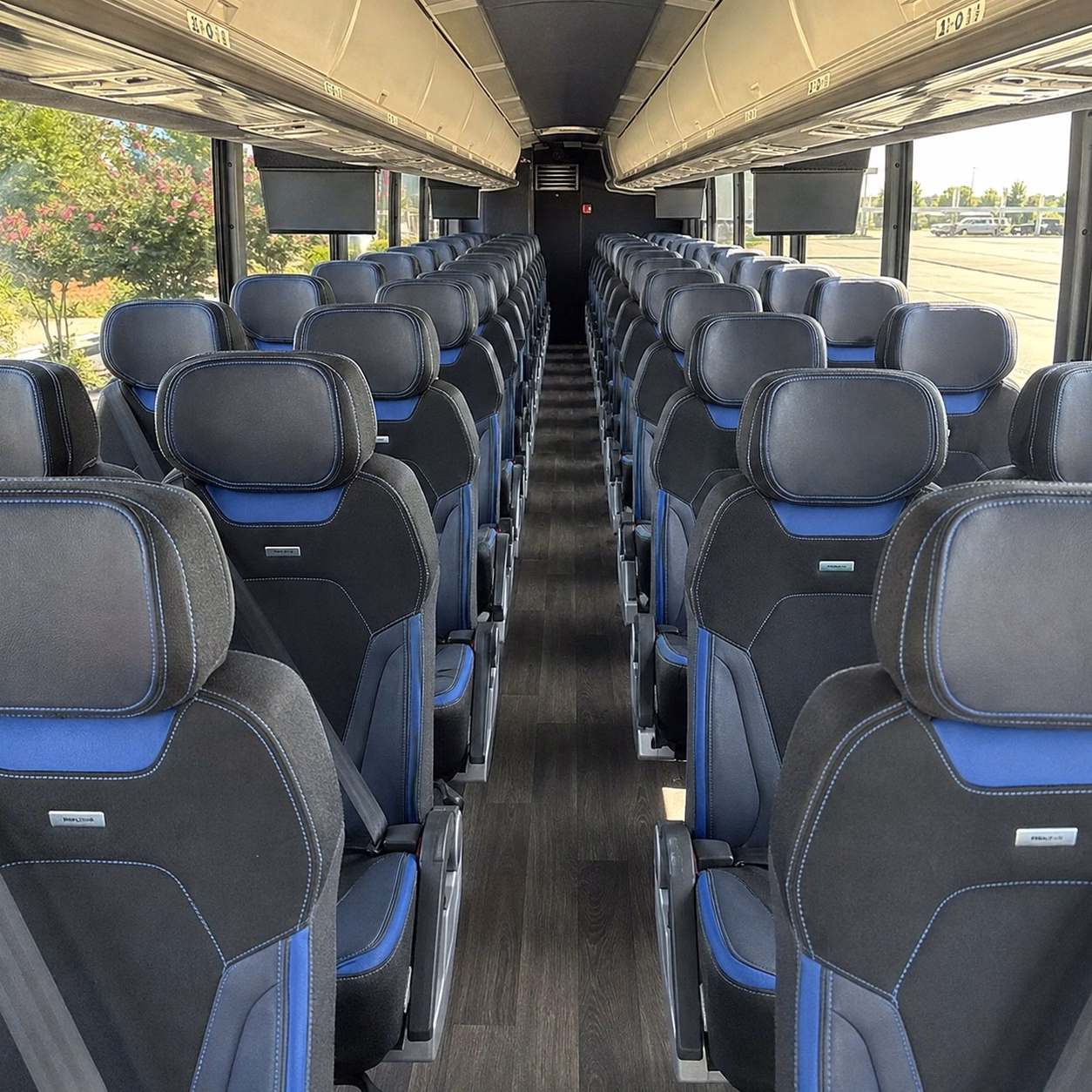 56 passenger charter bus interior