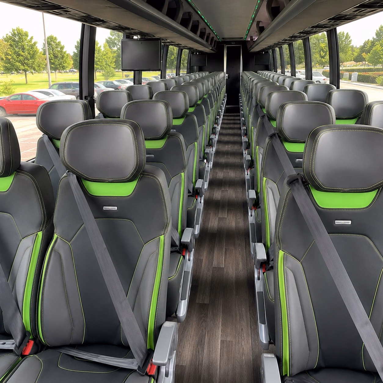 ontario charter bus rental interior